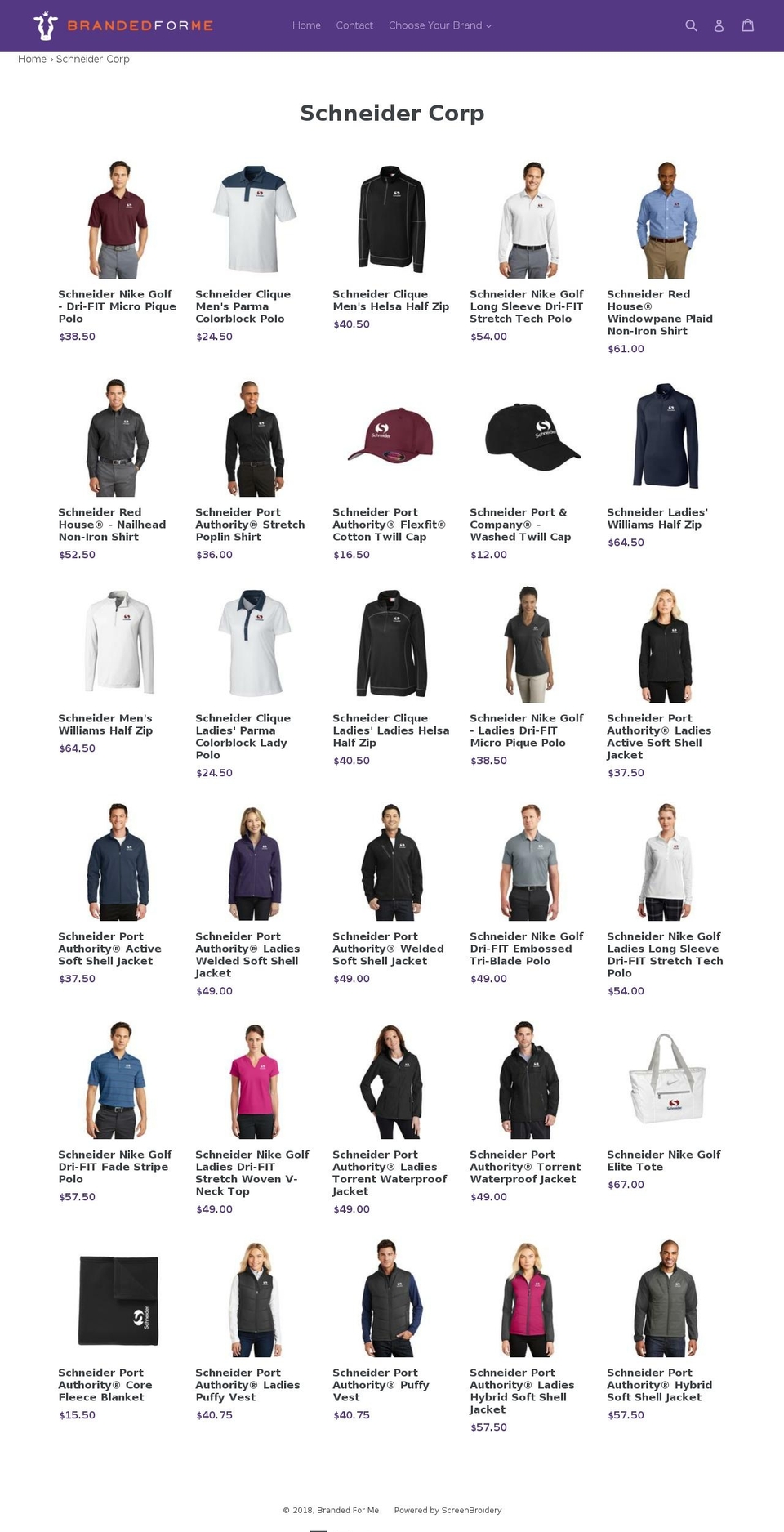schneiderwebstore.com — Shopify storefront screenshot