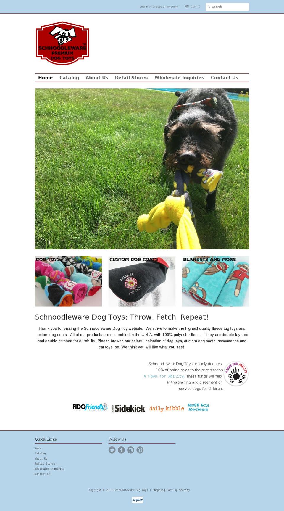 schnoodleware.com shopify website screenshot