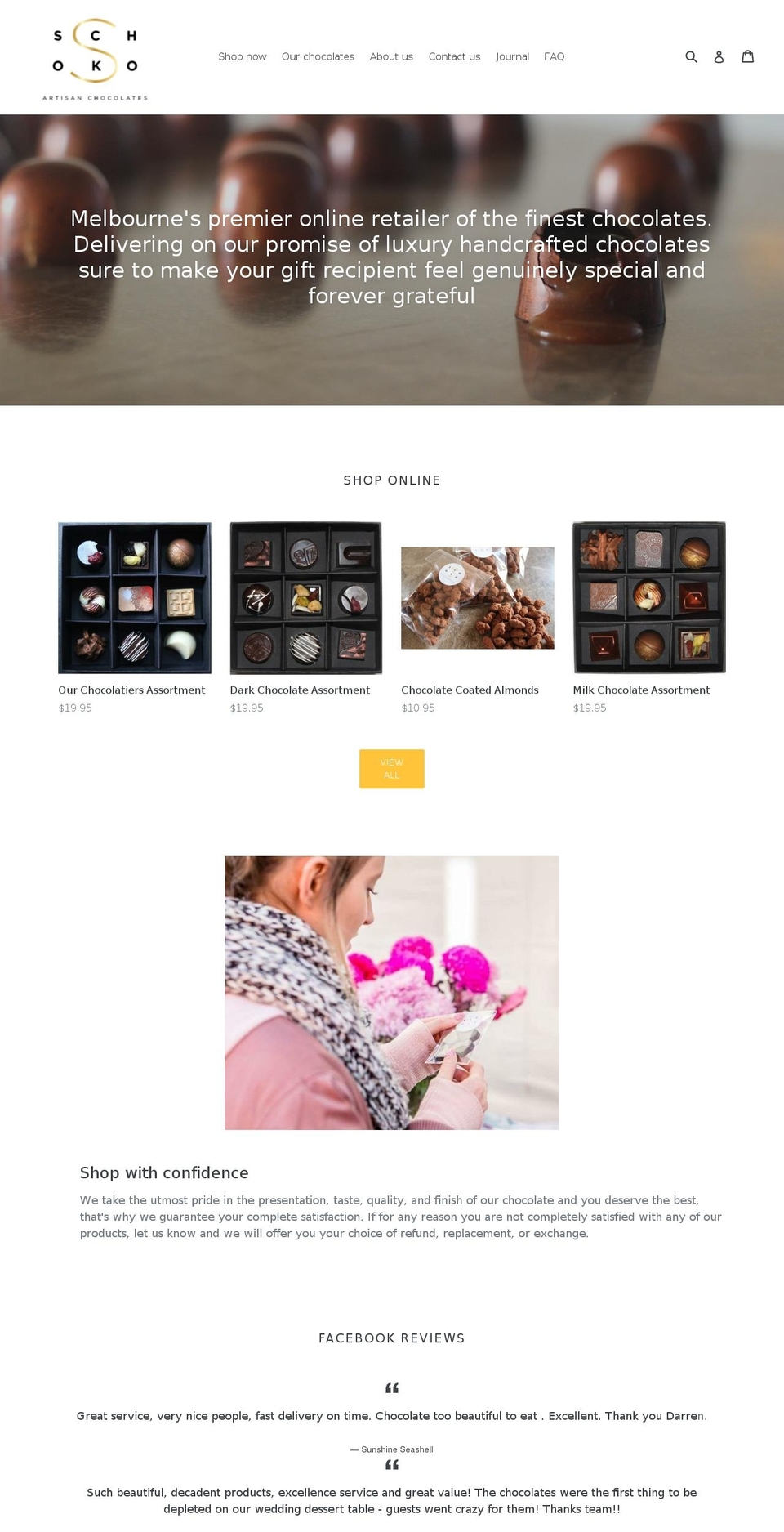 schokochocolates.com — Shopify storefront screenshot