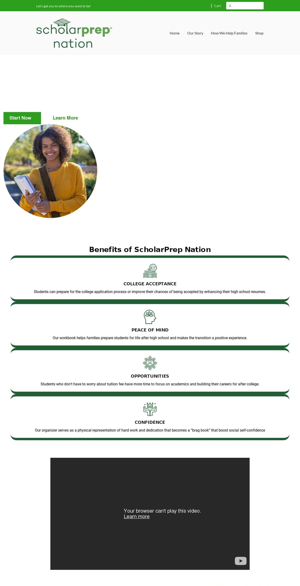 scholarprep.myshopify.com shopify website screenshot