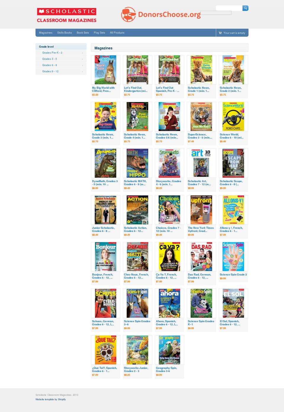 scholastic-classroom-magazines.myshopify.com shopify website screenshot
