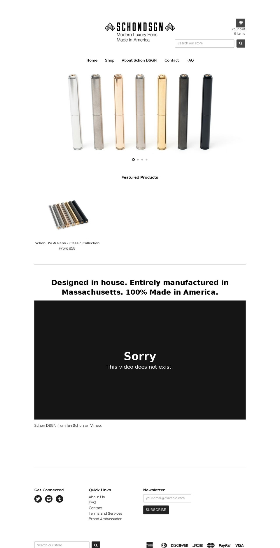 schondsgn.com shopify website screenshot