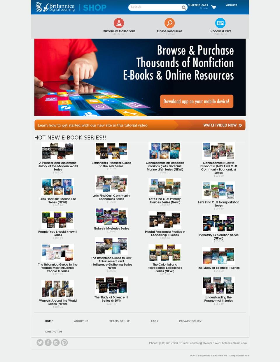 school-shop-britannica.com shopify website screenshot