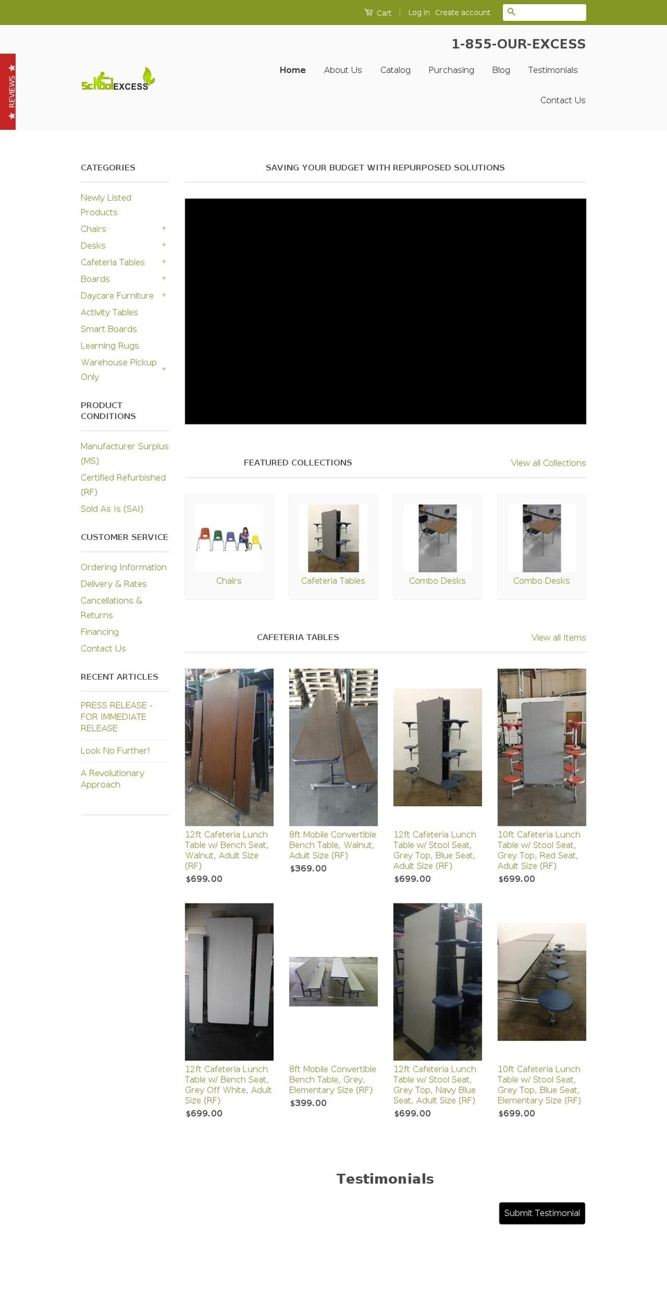 schoolassetrecycle.com — Shopify storefront screenshot