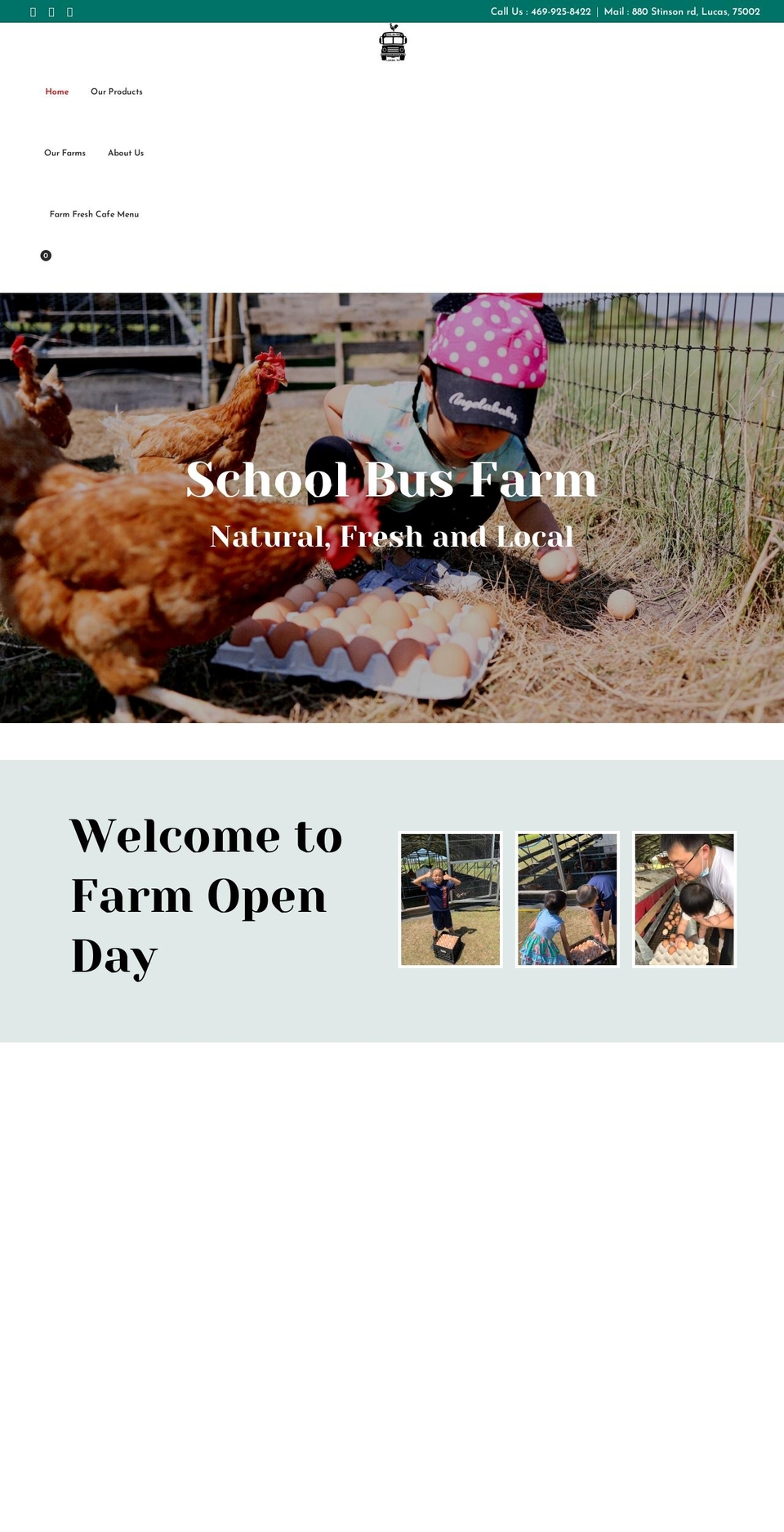 Chik Shopify theme site example schoolbusfarm.com