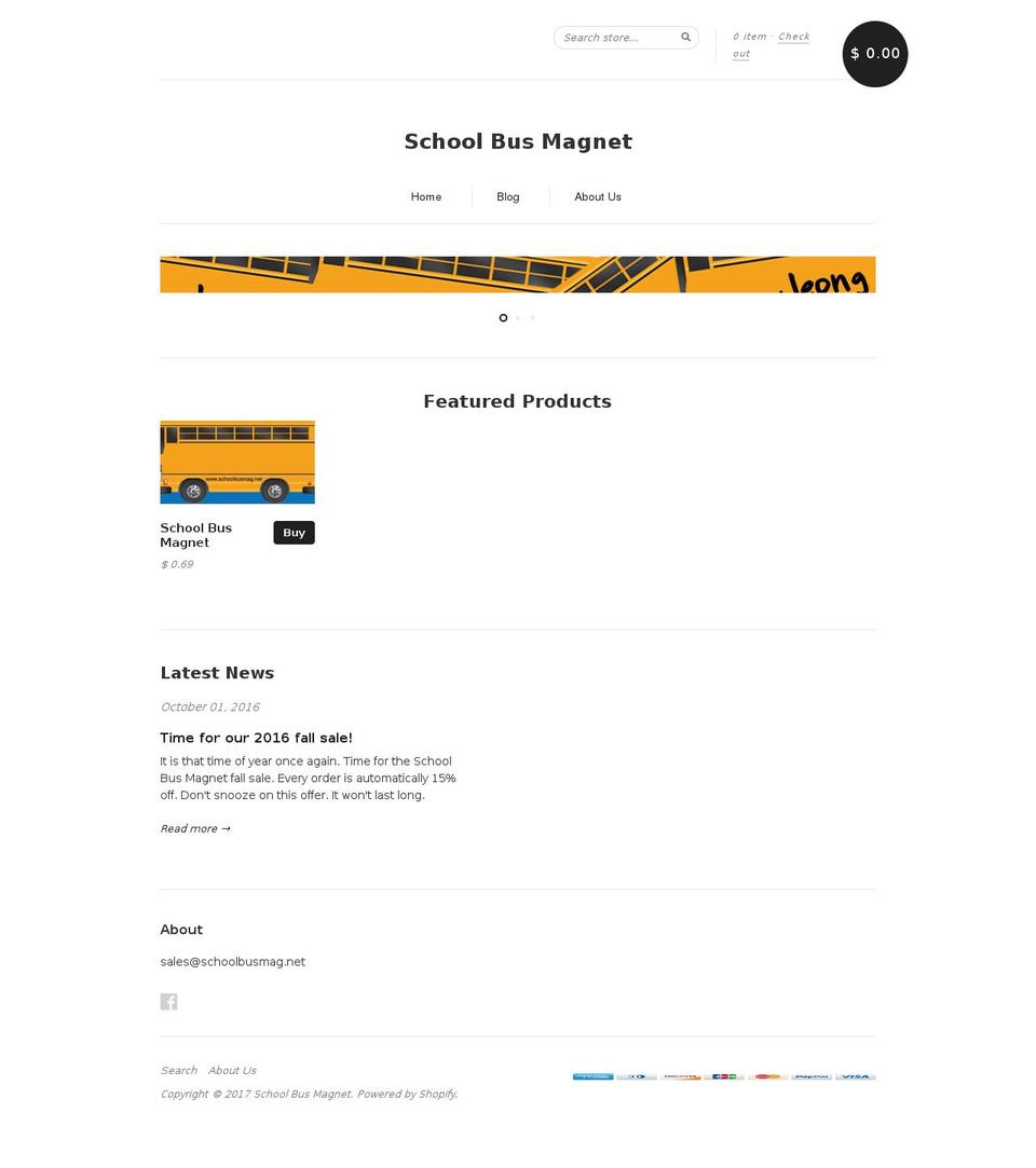 schoolbusmag.net shopify website screenshot