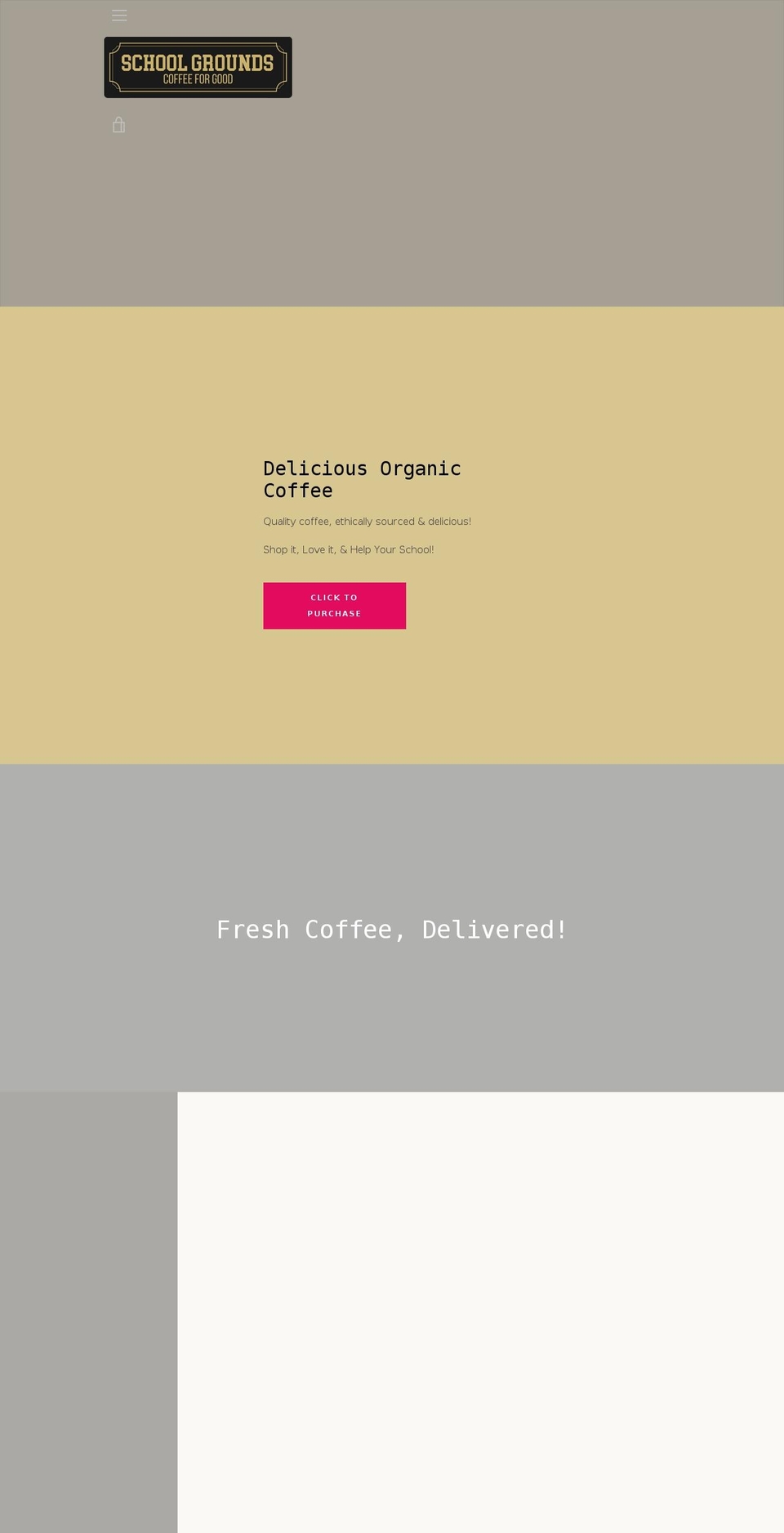 DropShipForSale Shopify theme site example schoolgrounds.coffee