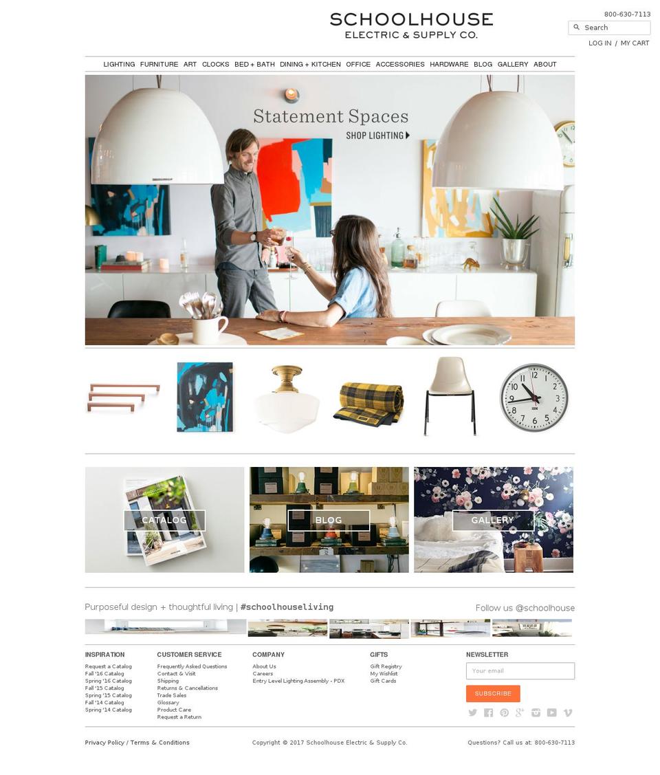 MAIN THEME EDIT - Lighting Fall ' Shopify theme site example schoolhouseelectric.com