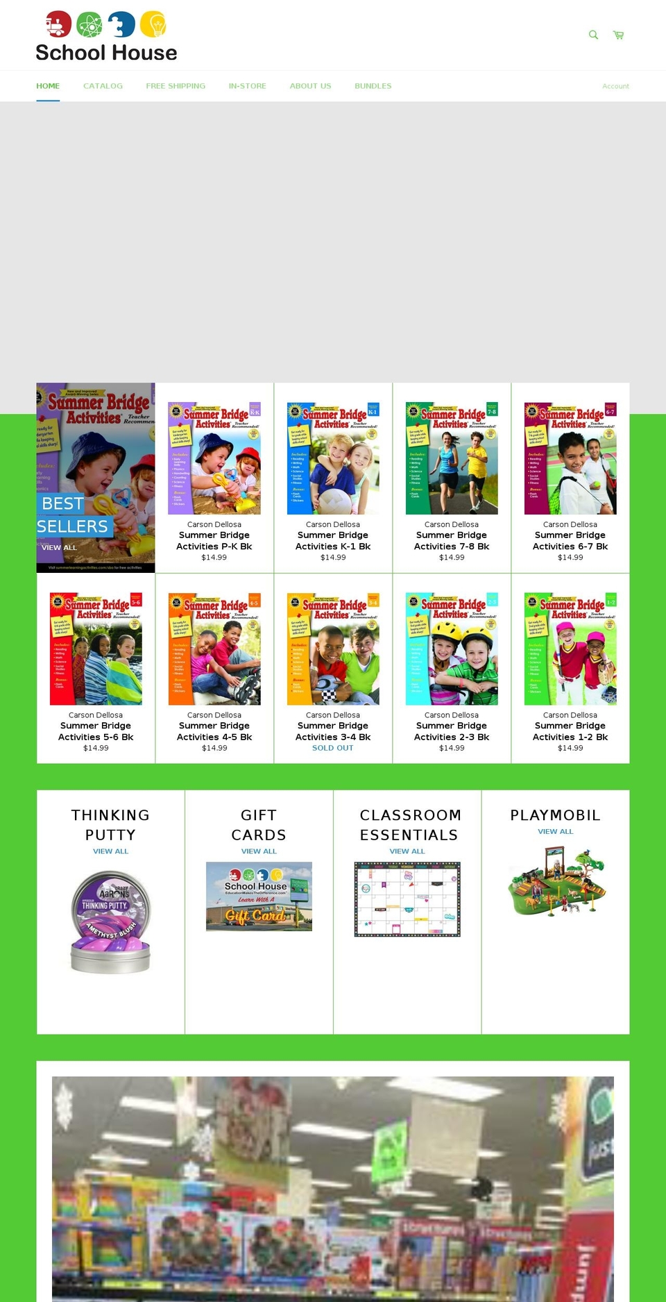 schoolhousegb.com shopify website screenshot