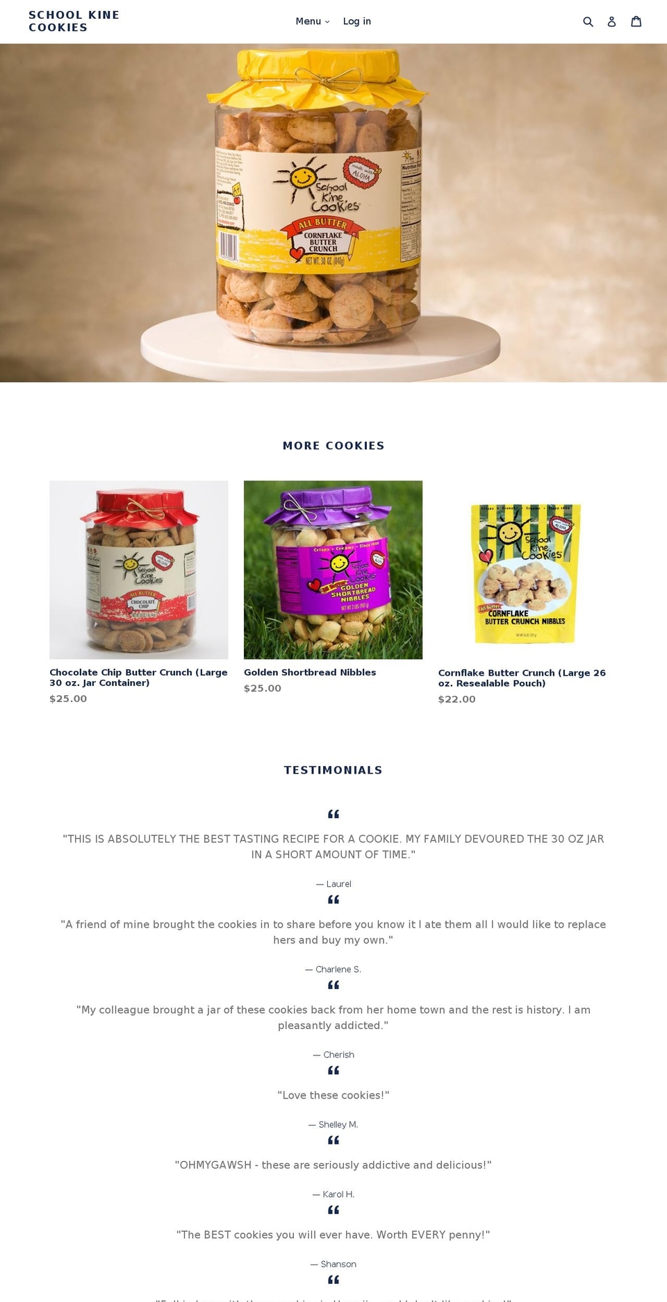 schoolkinecookies.myshopify.com shopify website screenshot