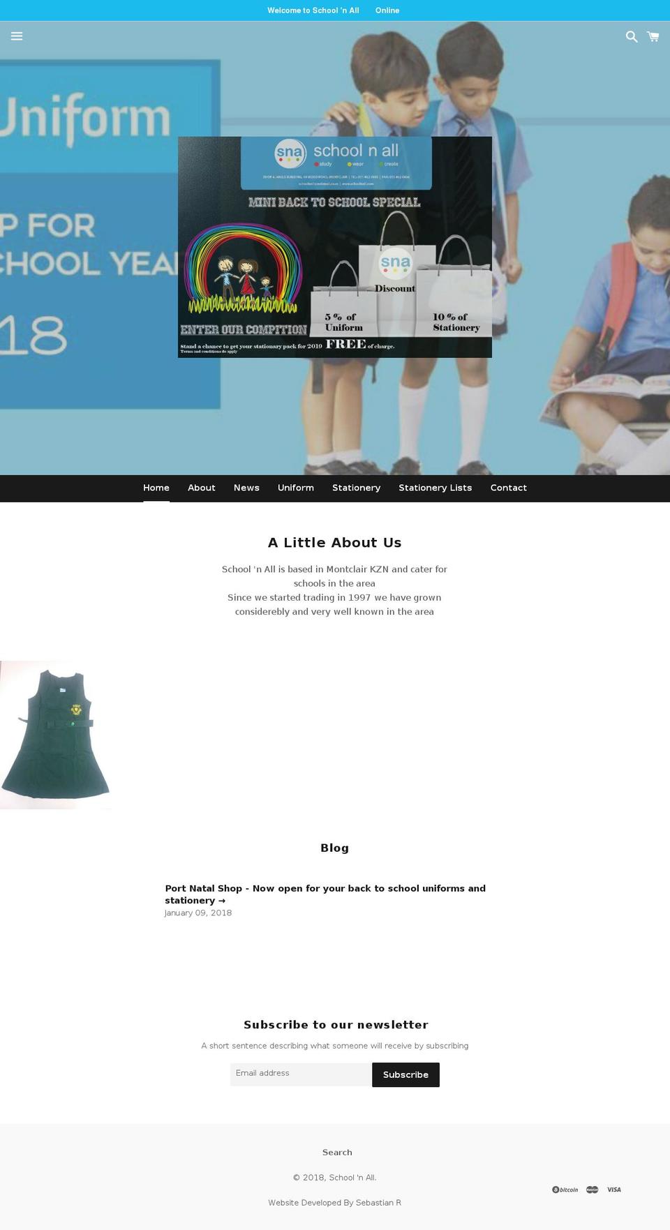 schoolnall.com shopify website screenshot