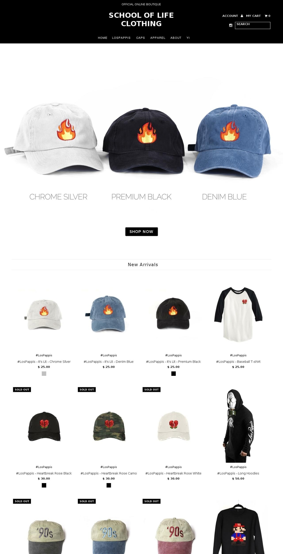 schooloflifeclothing.com shopify website screenshot