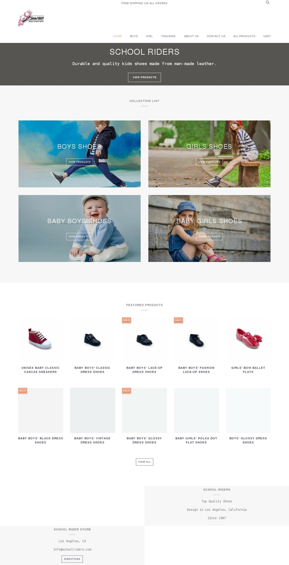 schoolriders.com shopify website screenshot