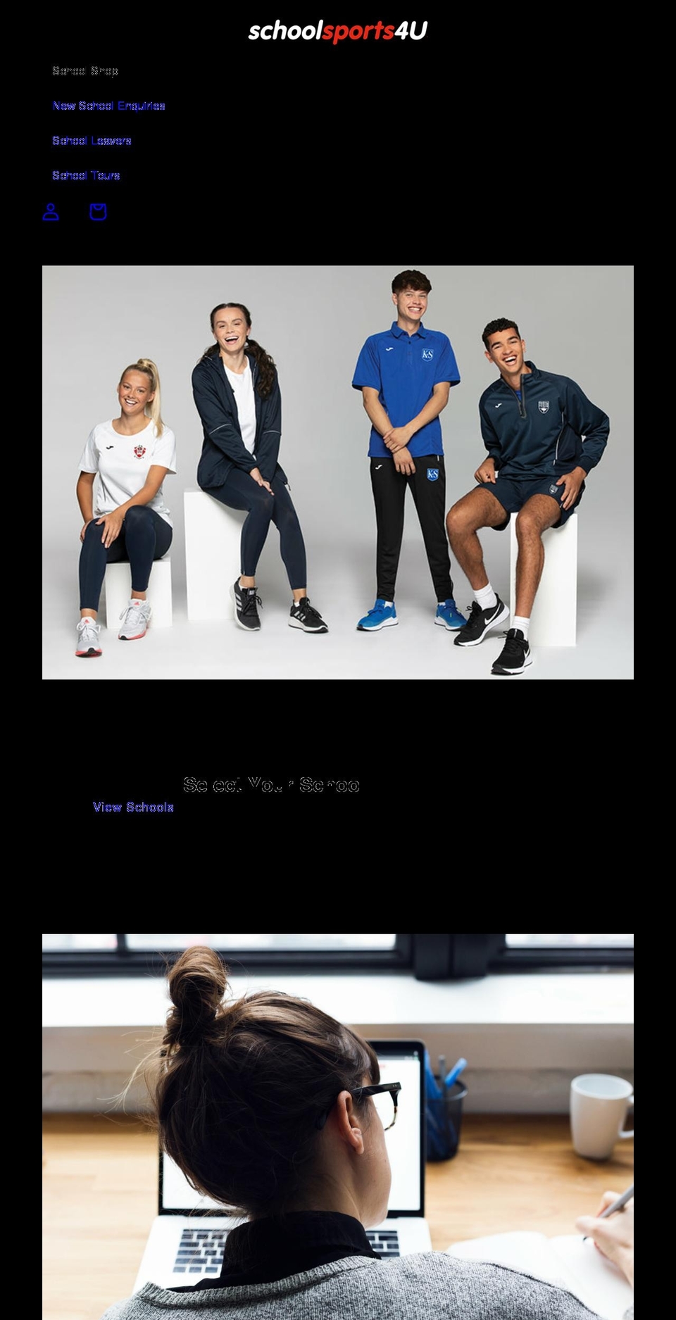 schoolsports4u.co.uk shopify website screenshot