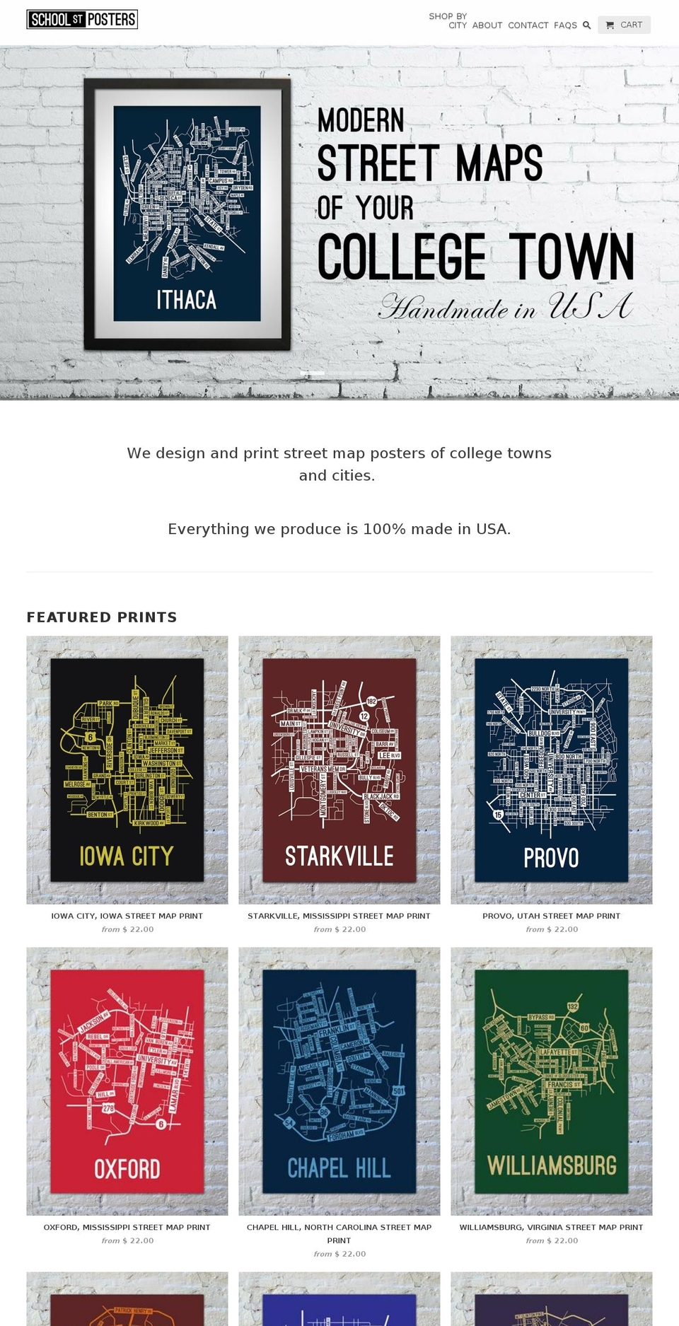 schoolstreetposters.com shopify website screenshot