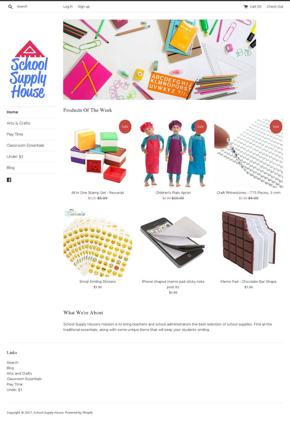 schoolsupplyhouse.com shopify website screenshot