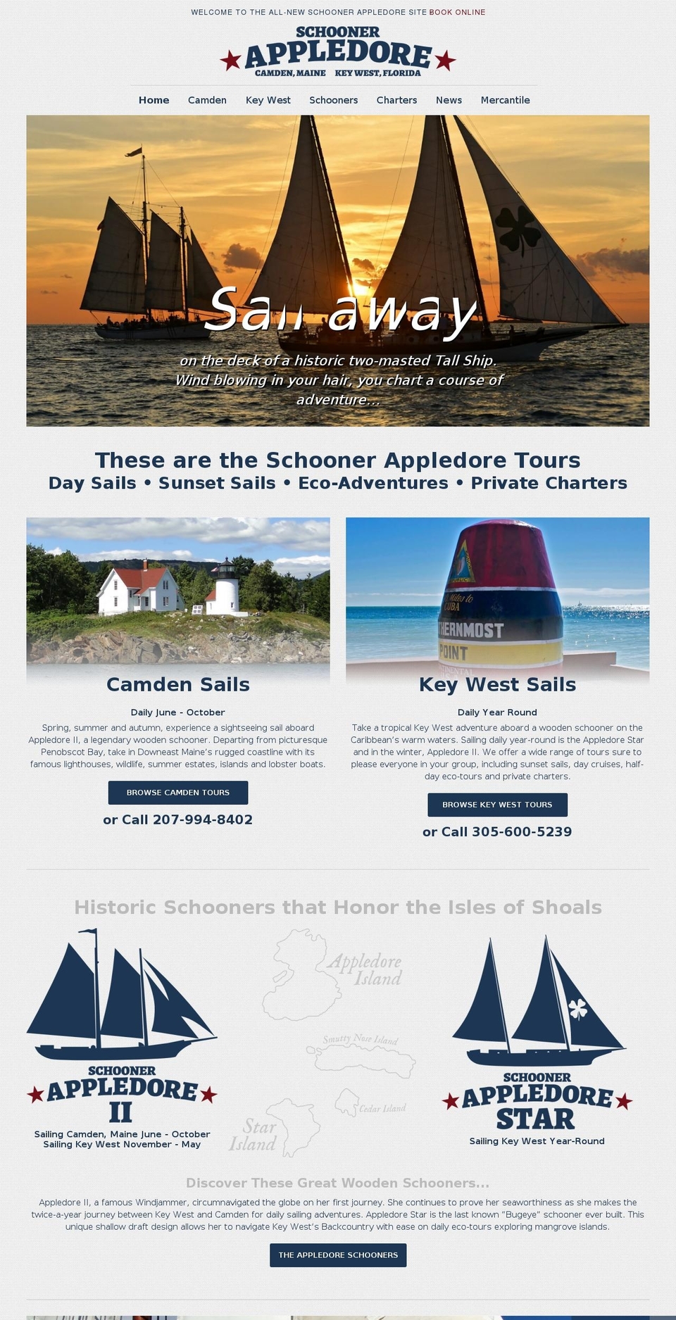 schoonerappledore.com shopify website screenshot