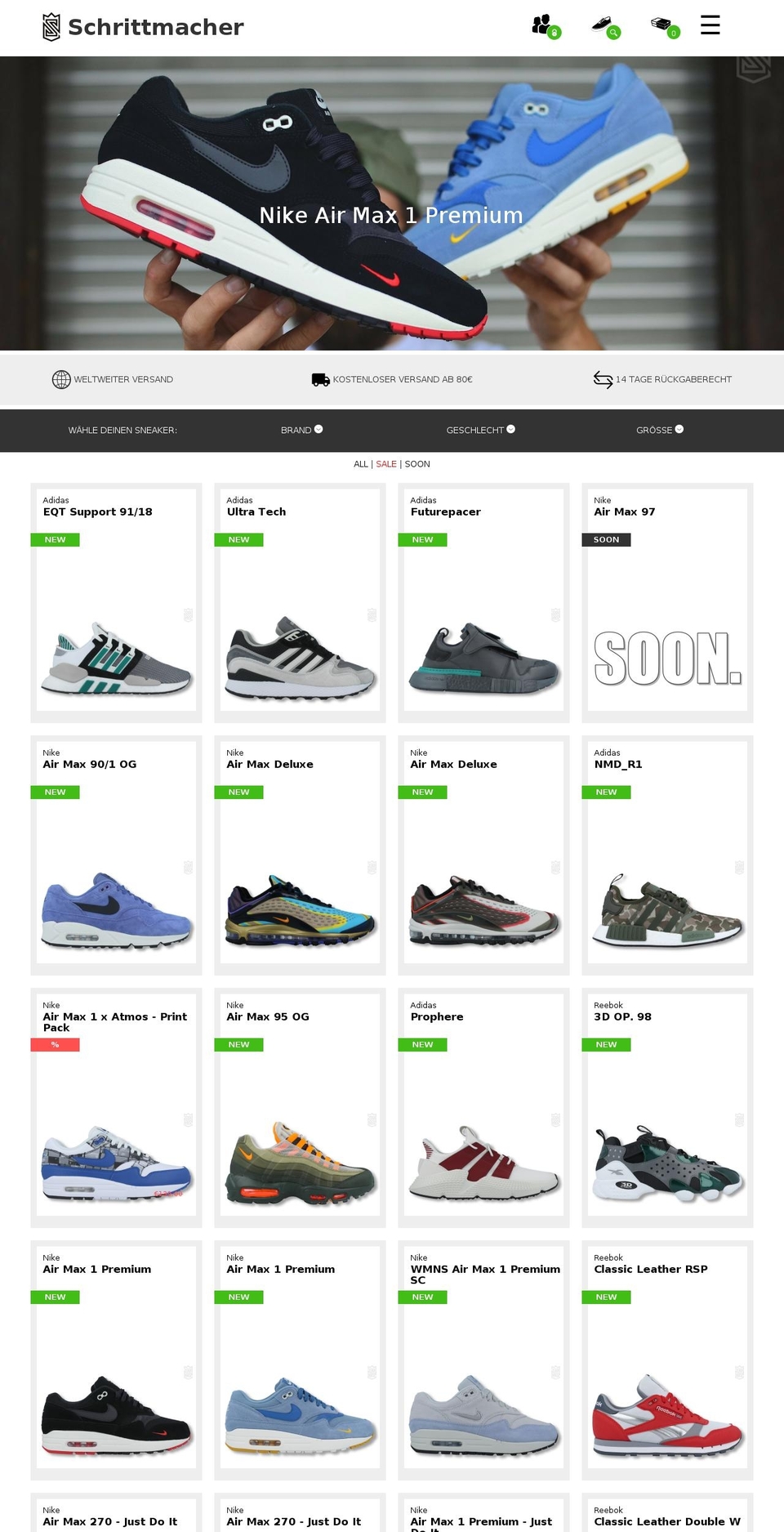 schrittmacher-shop.com shopify website screenshot