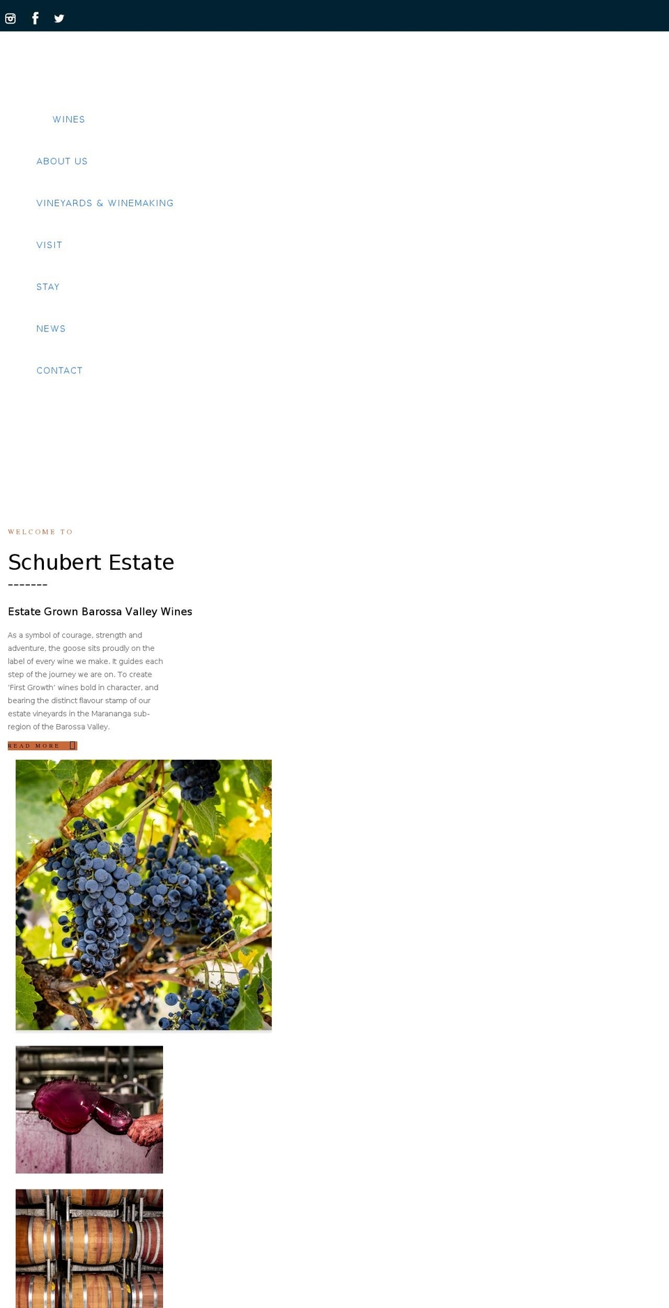 Home Shopify theme site example schubertestate.com