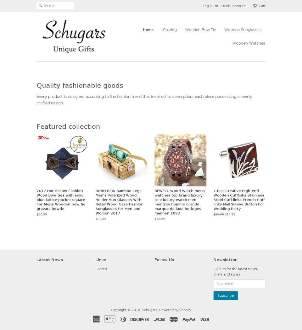schugars.com shopify website screenshot