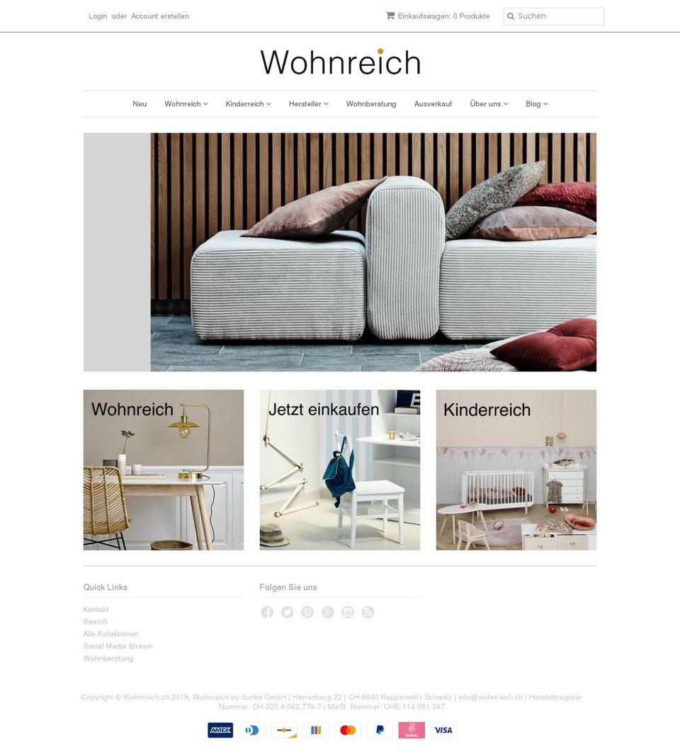 schuhreich.ch shopify website screenshot