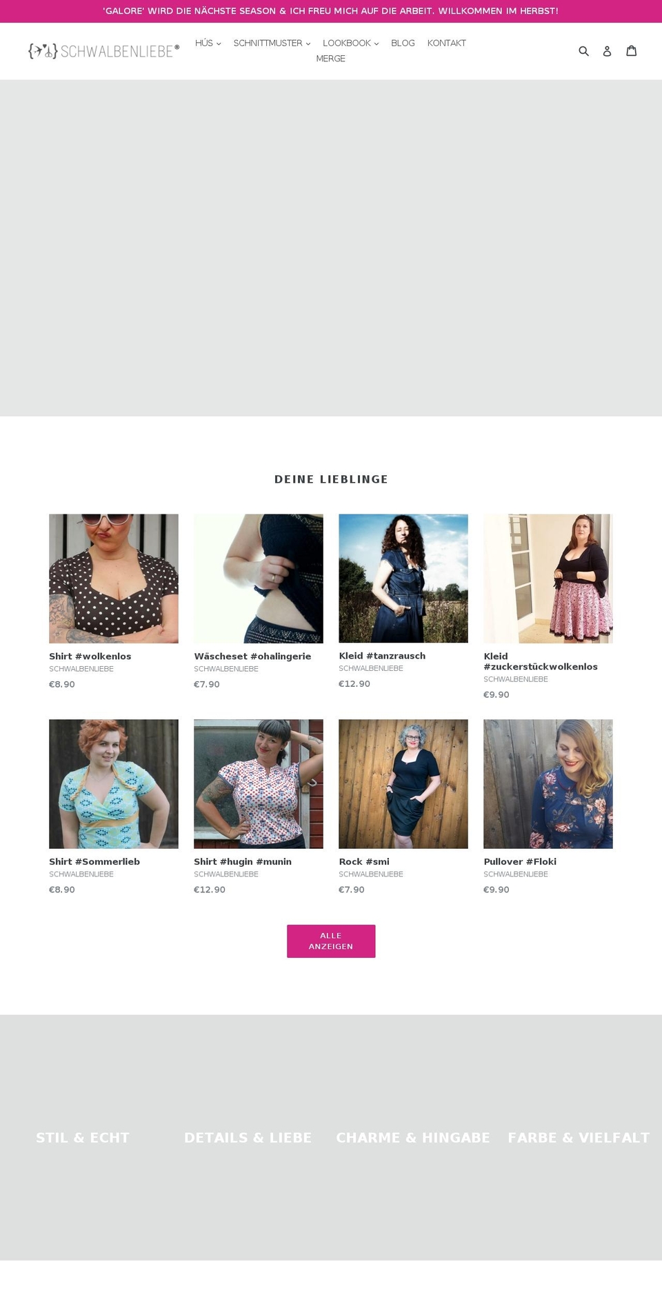 schwalbenliebe.net shopify website screenshot