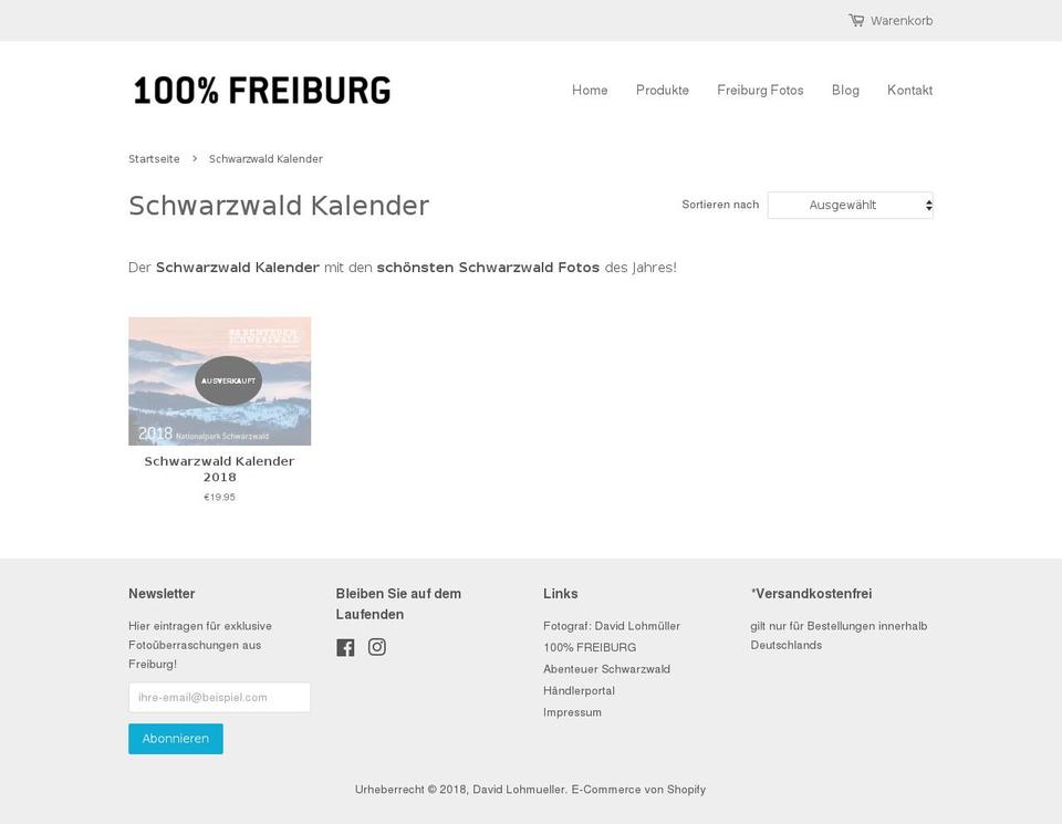 schwarzwald-kalender.com — Shopify storefront screenshot
