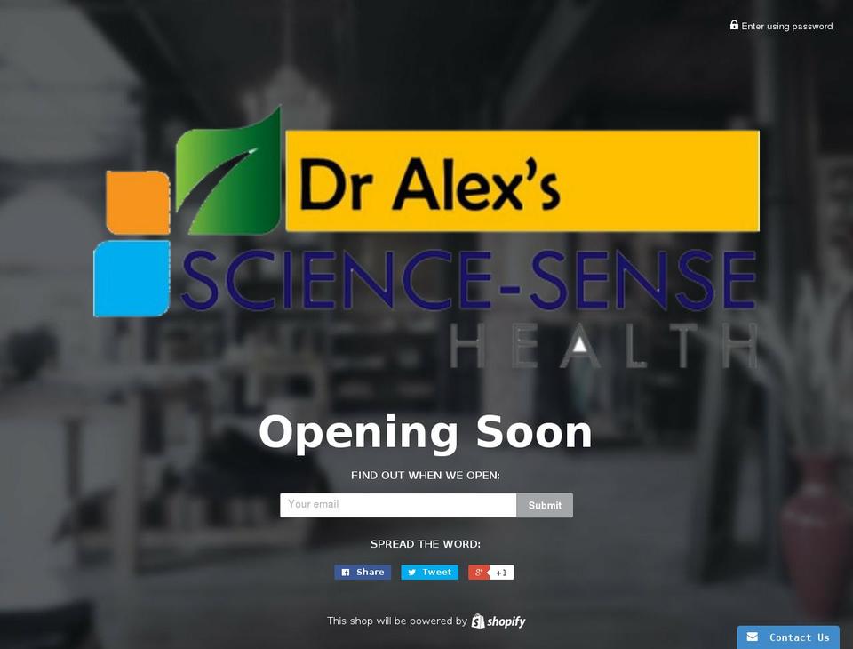 science-sense.healthcare shopify website screenshot