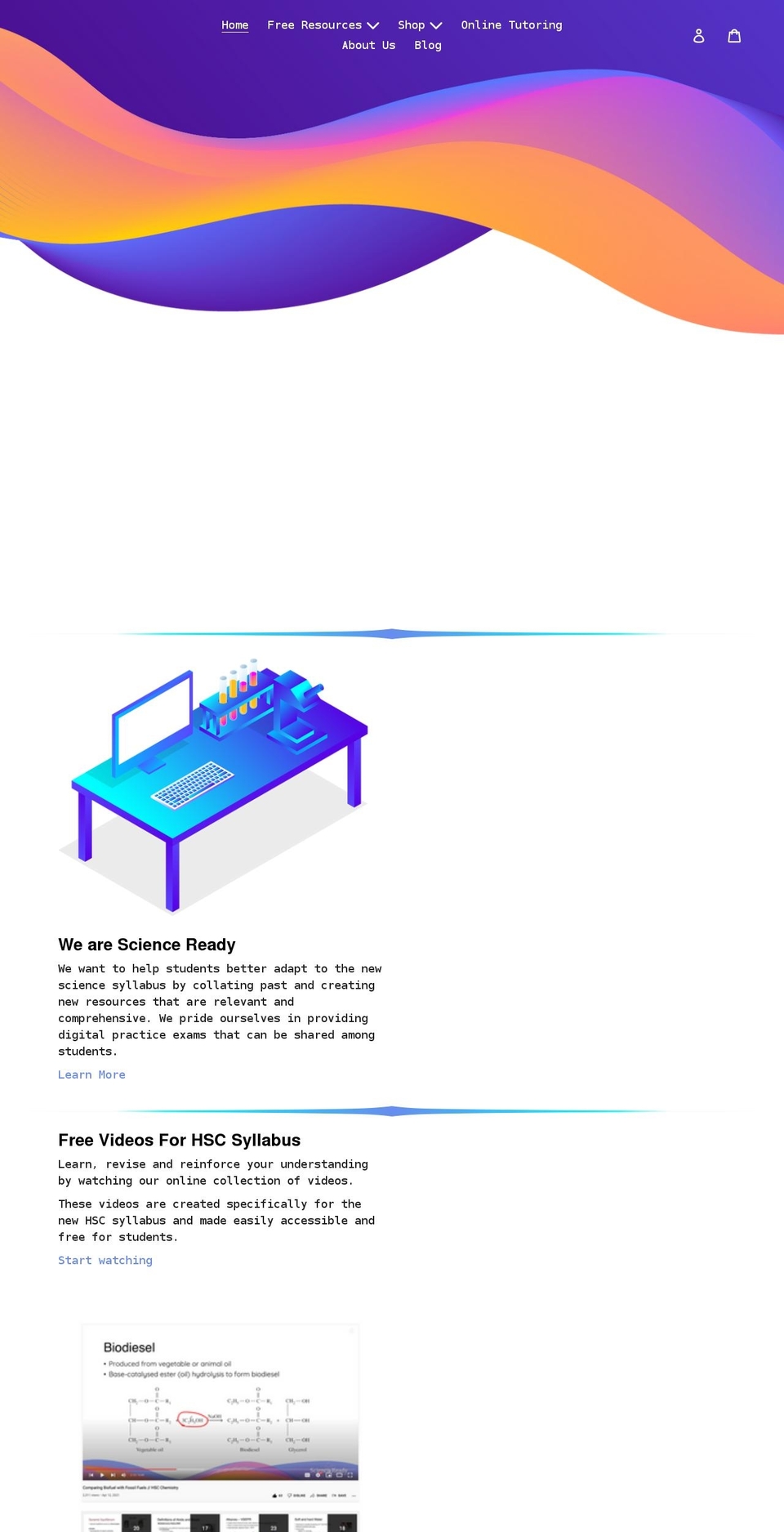 scienceready.com.au shopify website screenshot