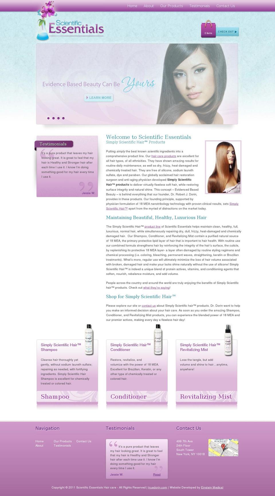 scientificessentials.com shopify website screenshot