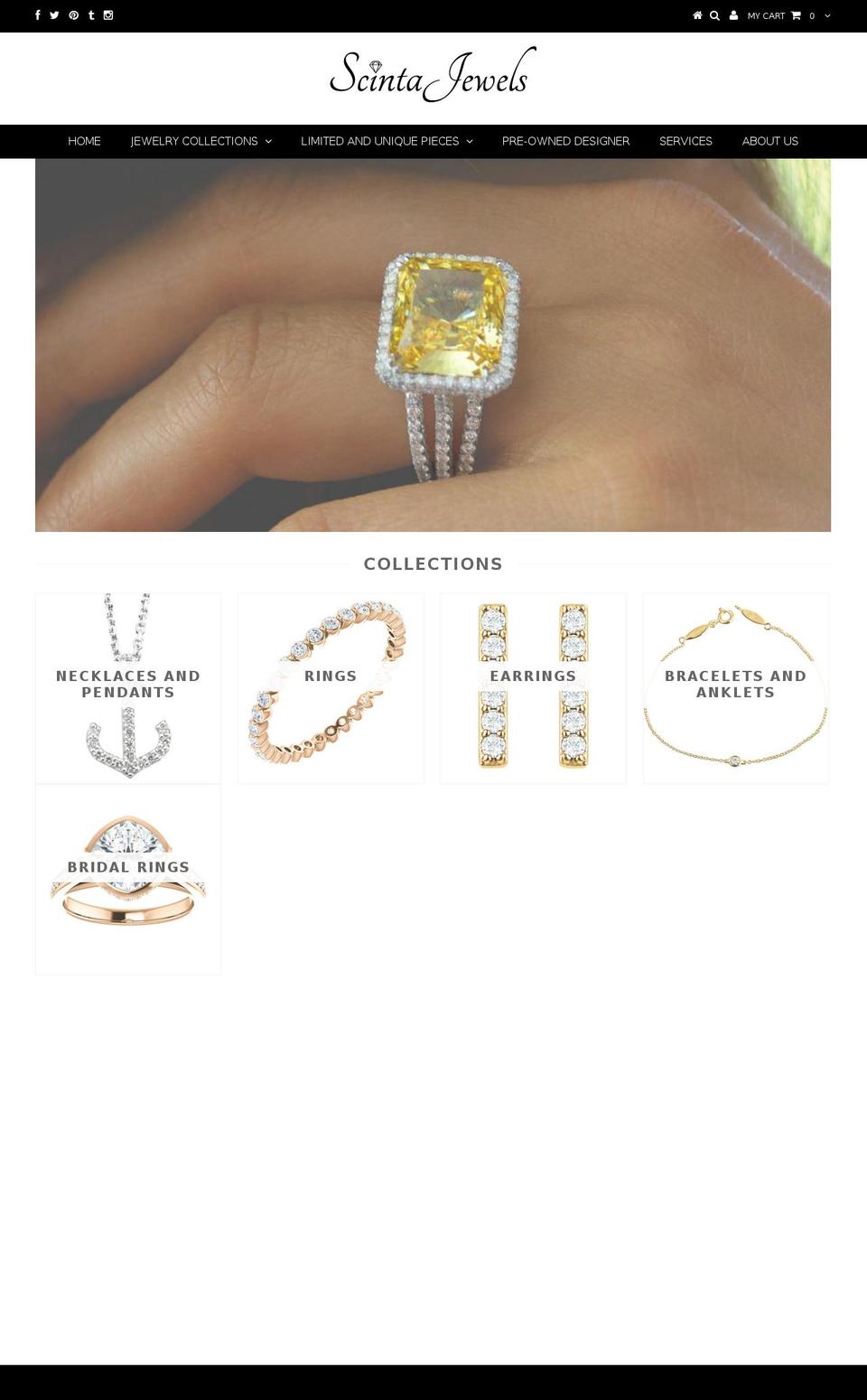 scintajewels.com — Shopify storefront screenshot