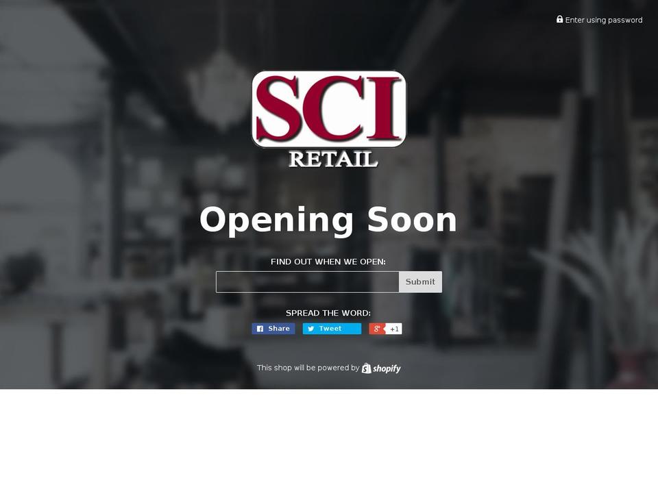 sciretail.org shopify website screenshot