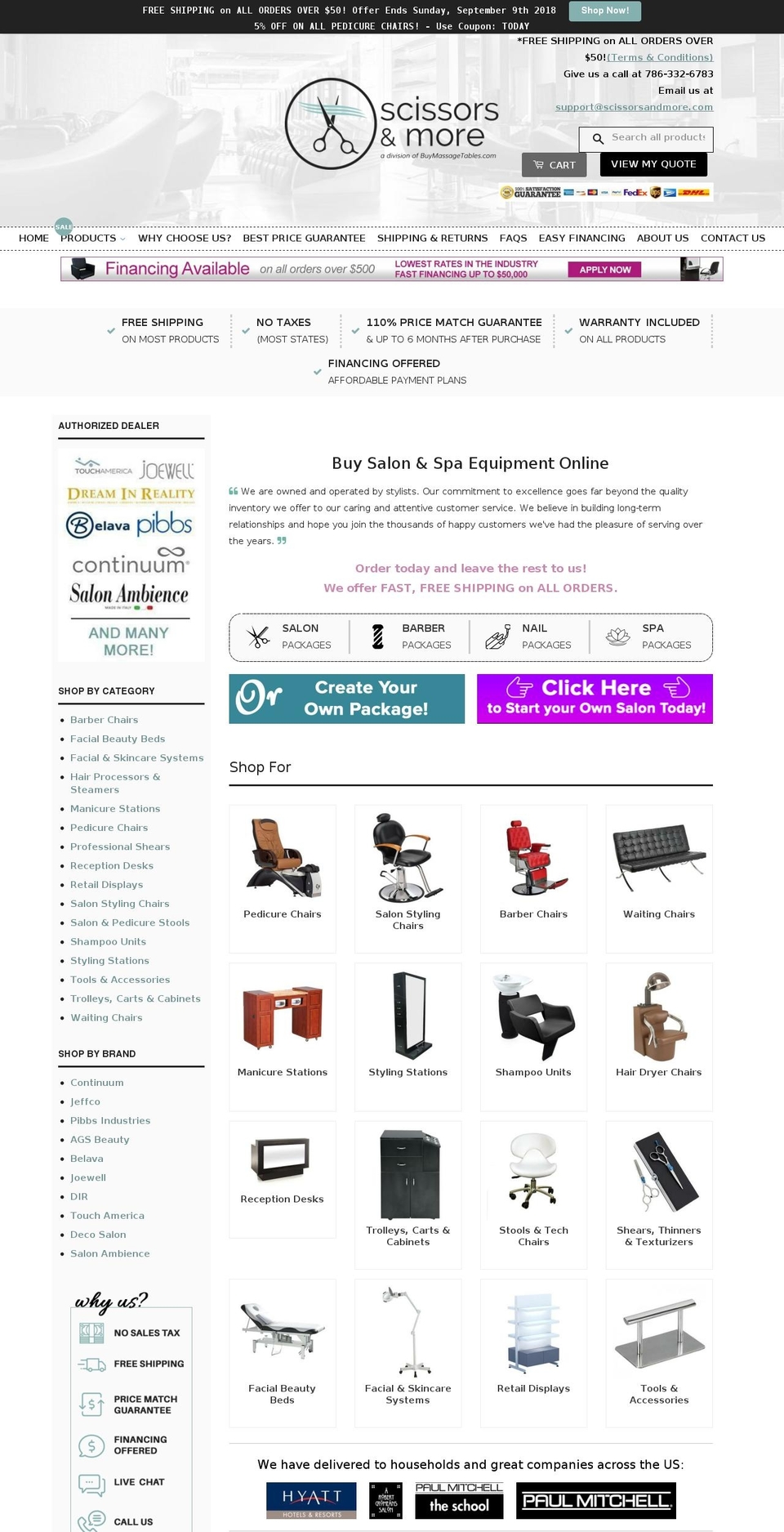 scissorsandmore.com shopify website screenshot