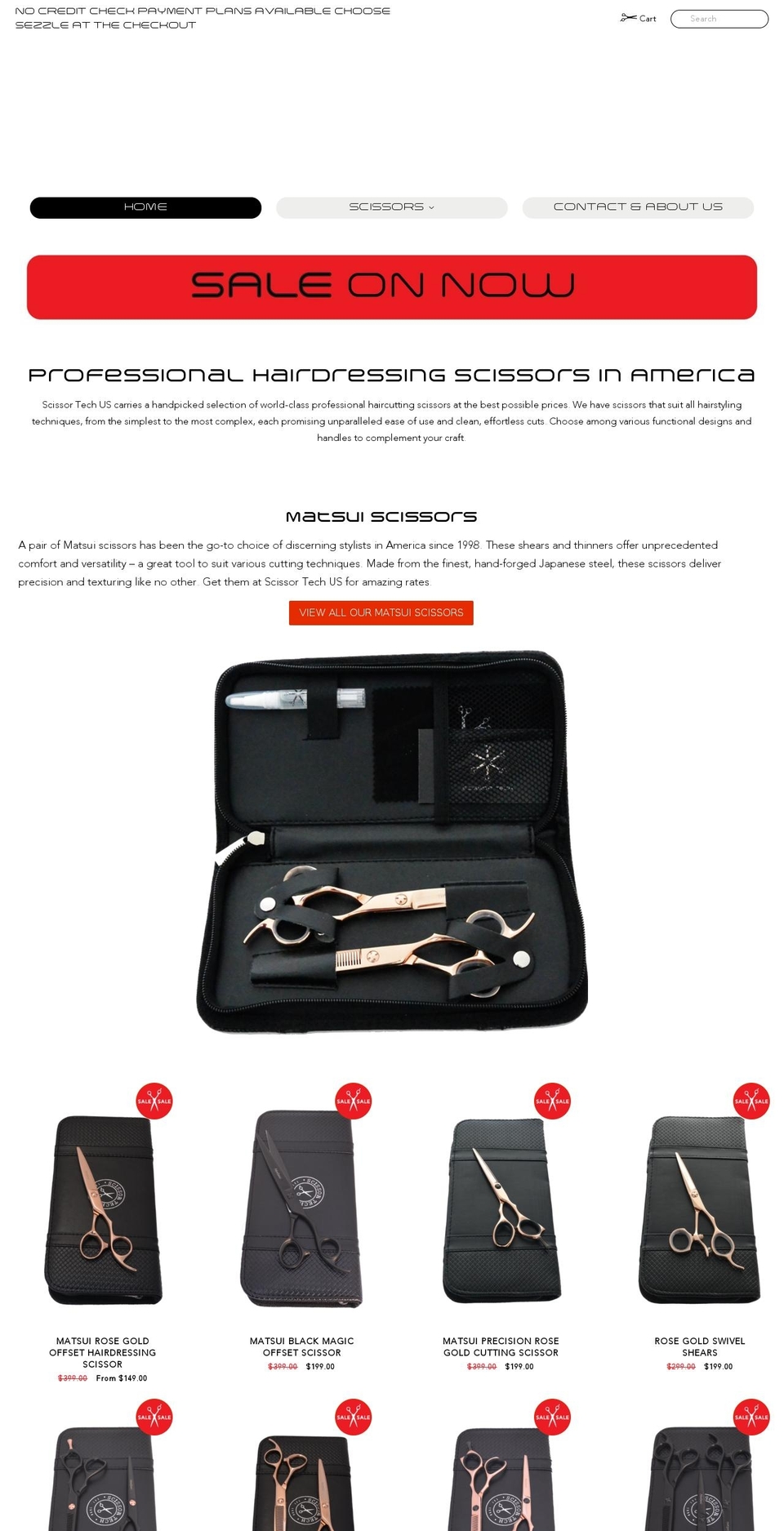 scissortec.com shopify website screenshot