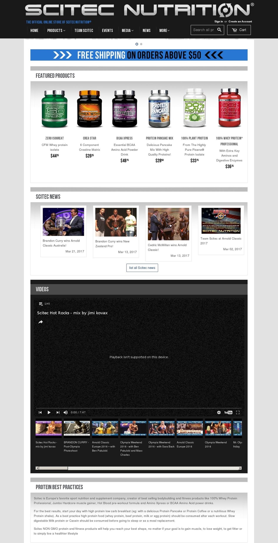 scitecusa.com shopify website screenshot