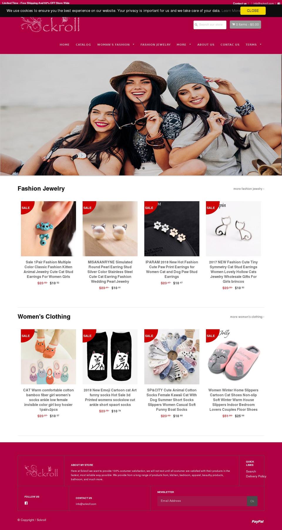 sckroll.com — Shopify storefront screenshot