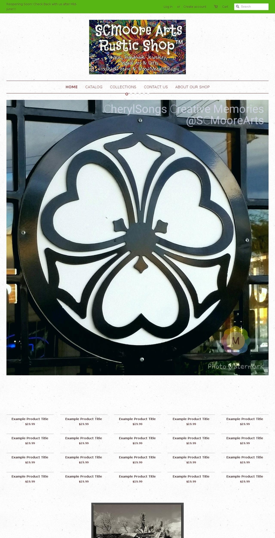 scmoore-arts-rustic-shop.com — Shopify storefront screenshot