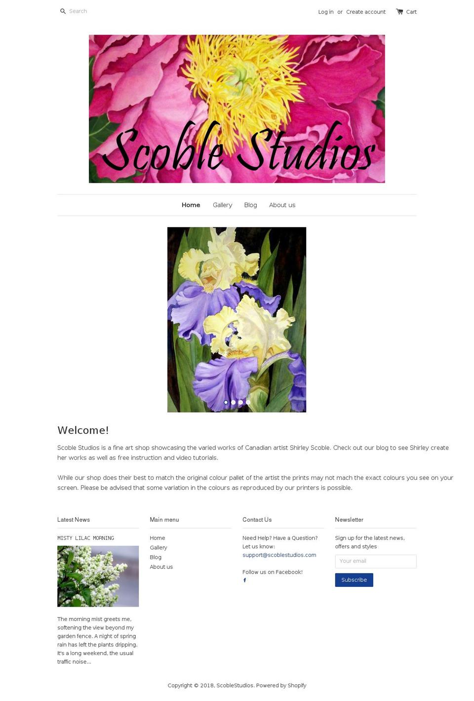 scoblestudios.com shopify website screenshot
