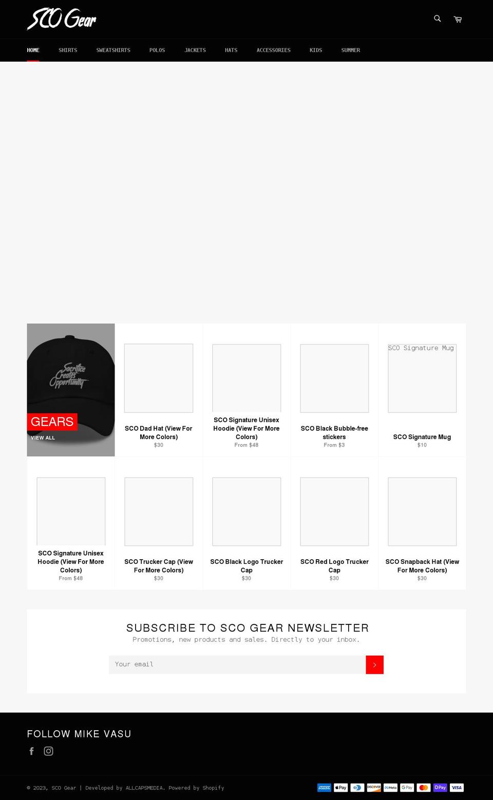 scogear.com shopify website screenshot