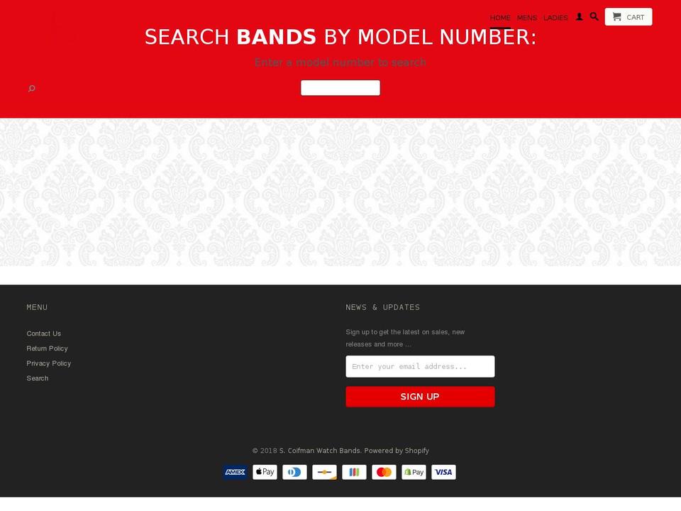 scoifmanwatchbands.com shopify website screenshot