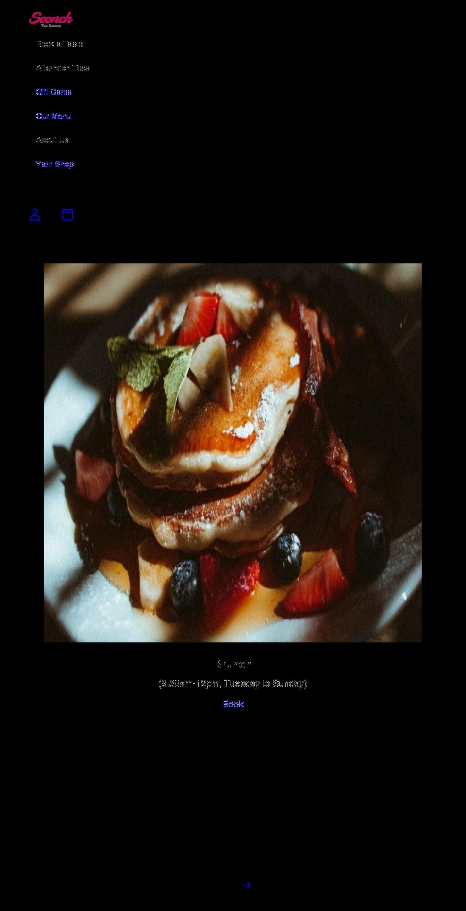 sconchtearooms.com shopify website screenshot