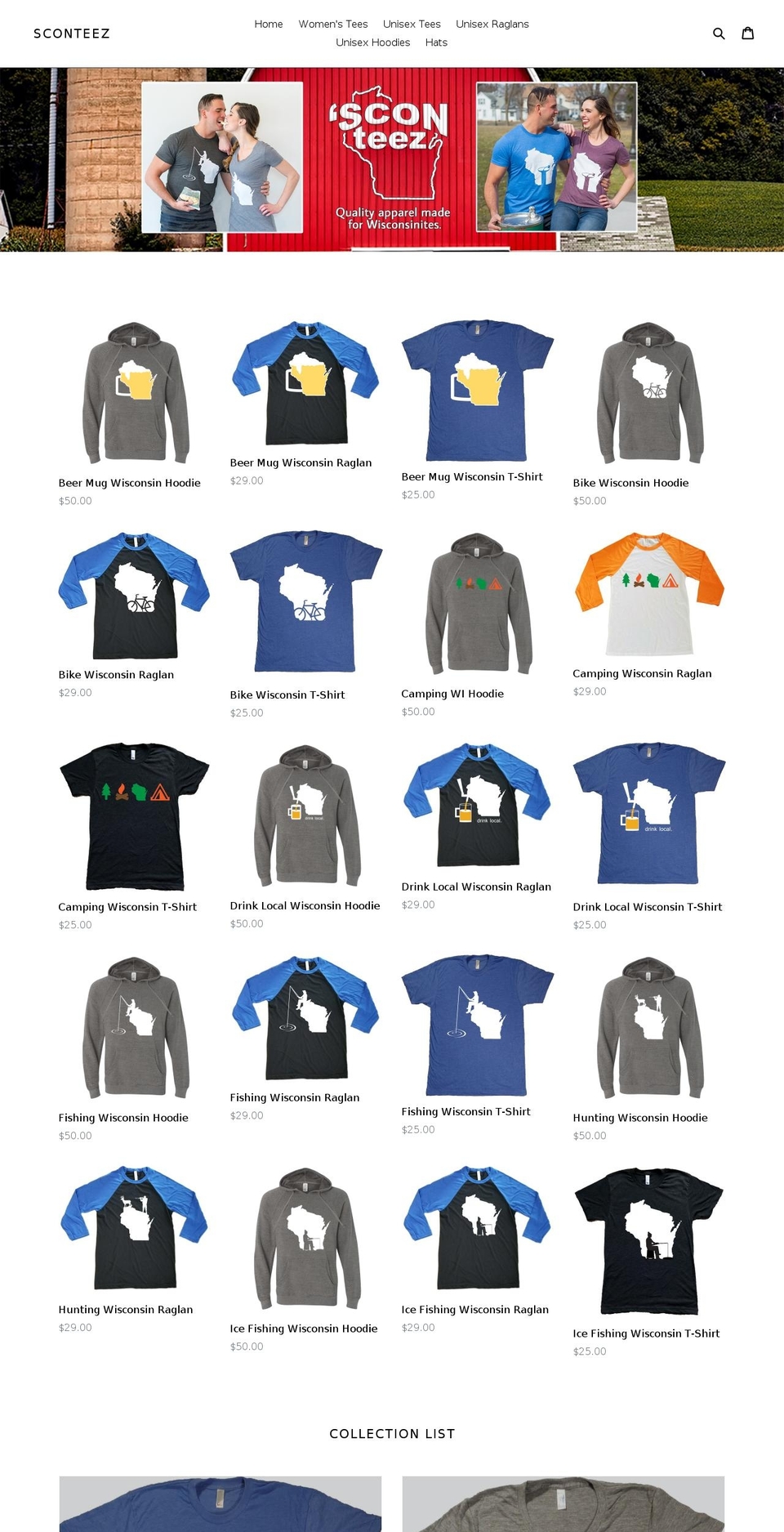 sconteez.com — Shopify storefront screenshot