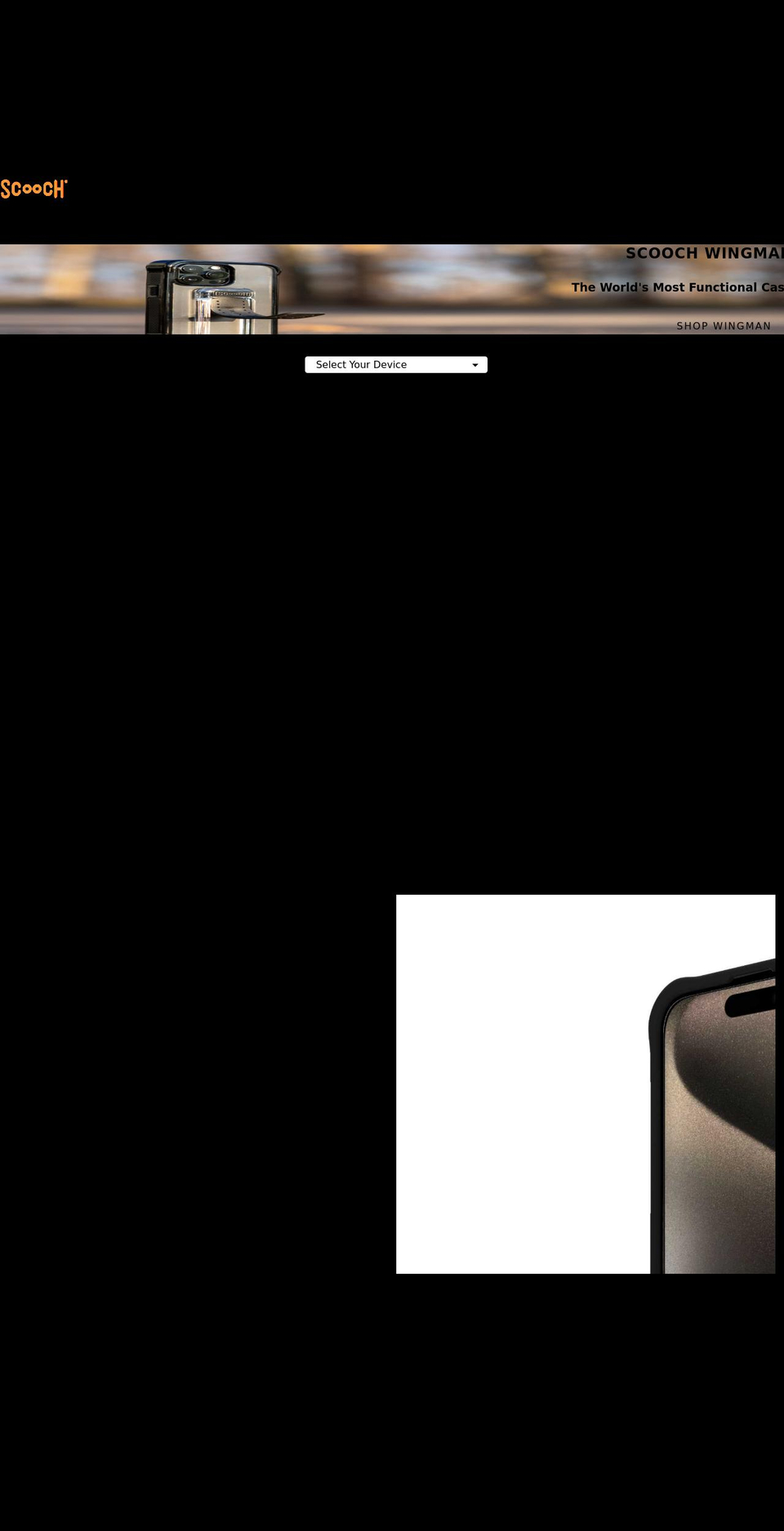 scoochcase.com shopify website screenshot