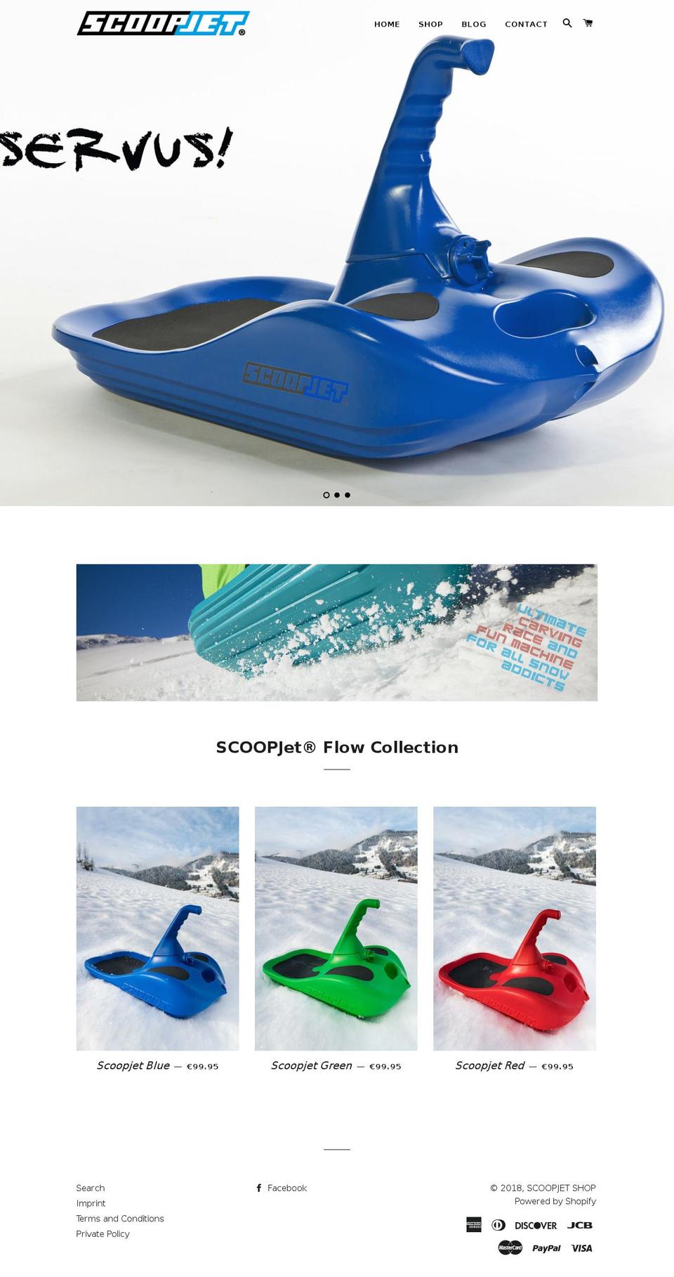 scoop-jet.at shopify website screenshot