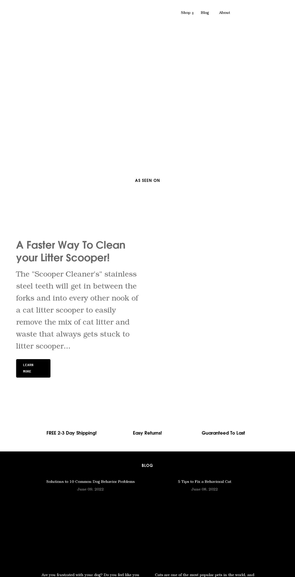 scoopercleaner.com shopify website screenshot