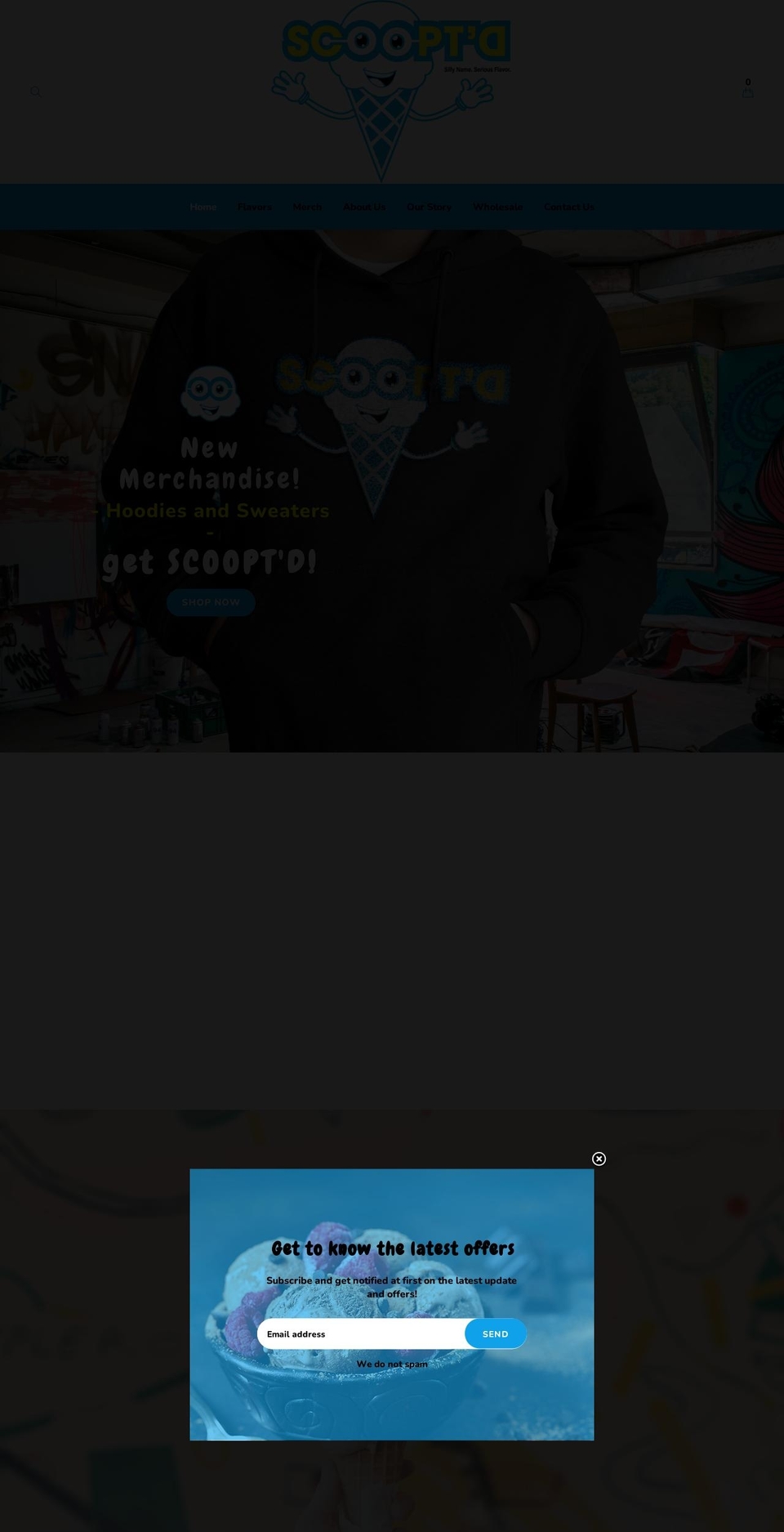 scooptdtreats.com shopify website screenshot