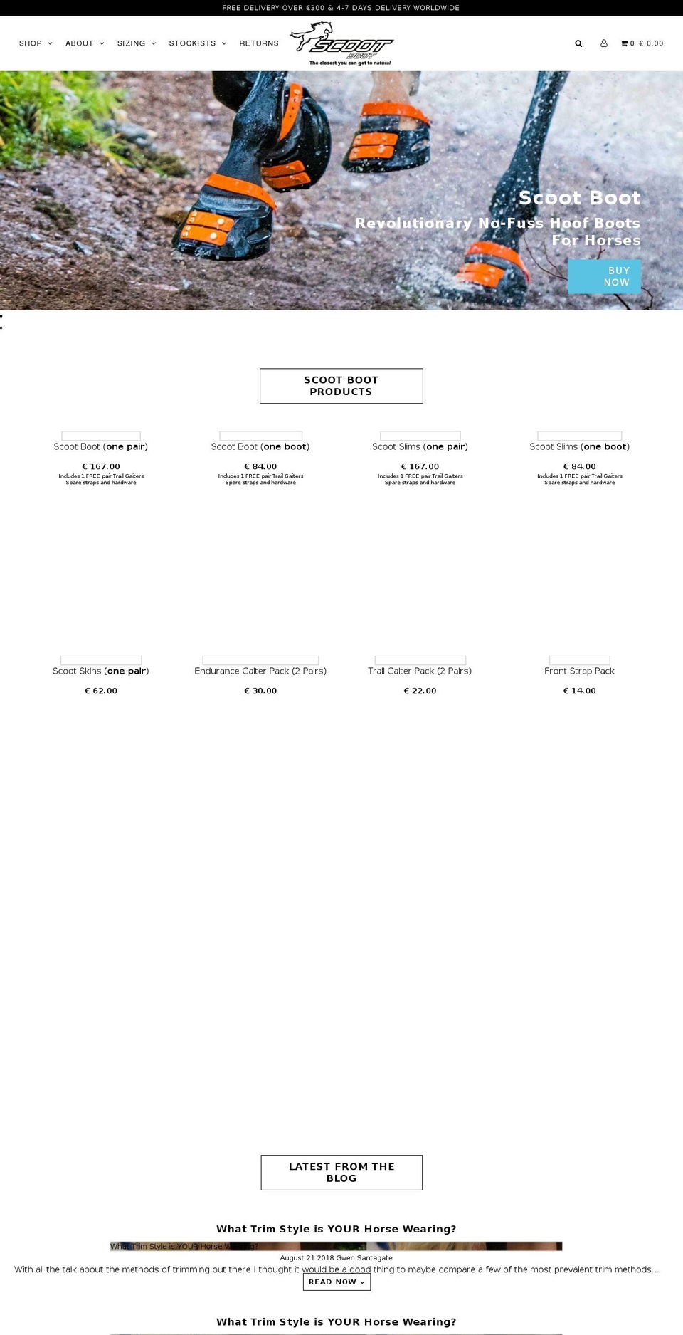 scootbootseurope.com shopify website screenshot