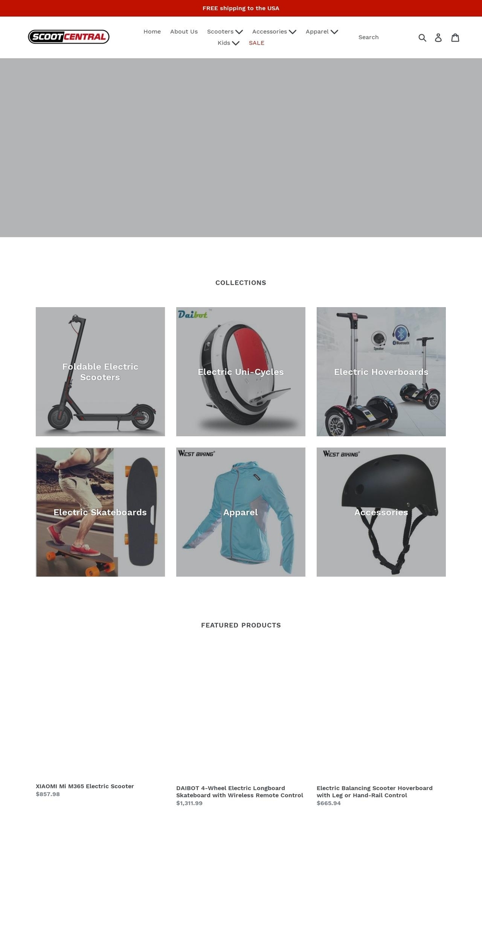 scootcentral.com — Shopify storefront screenshot