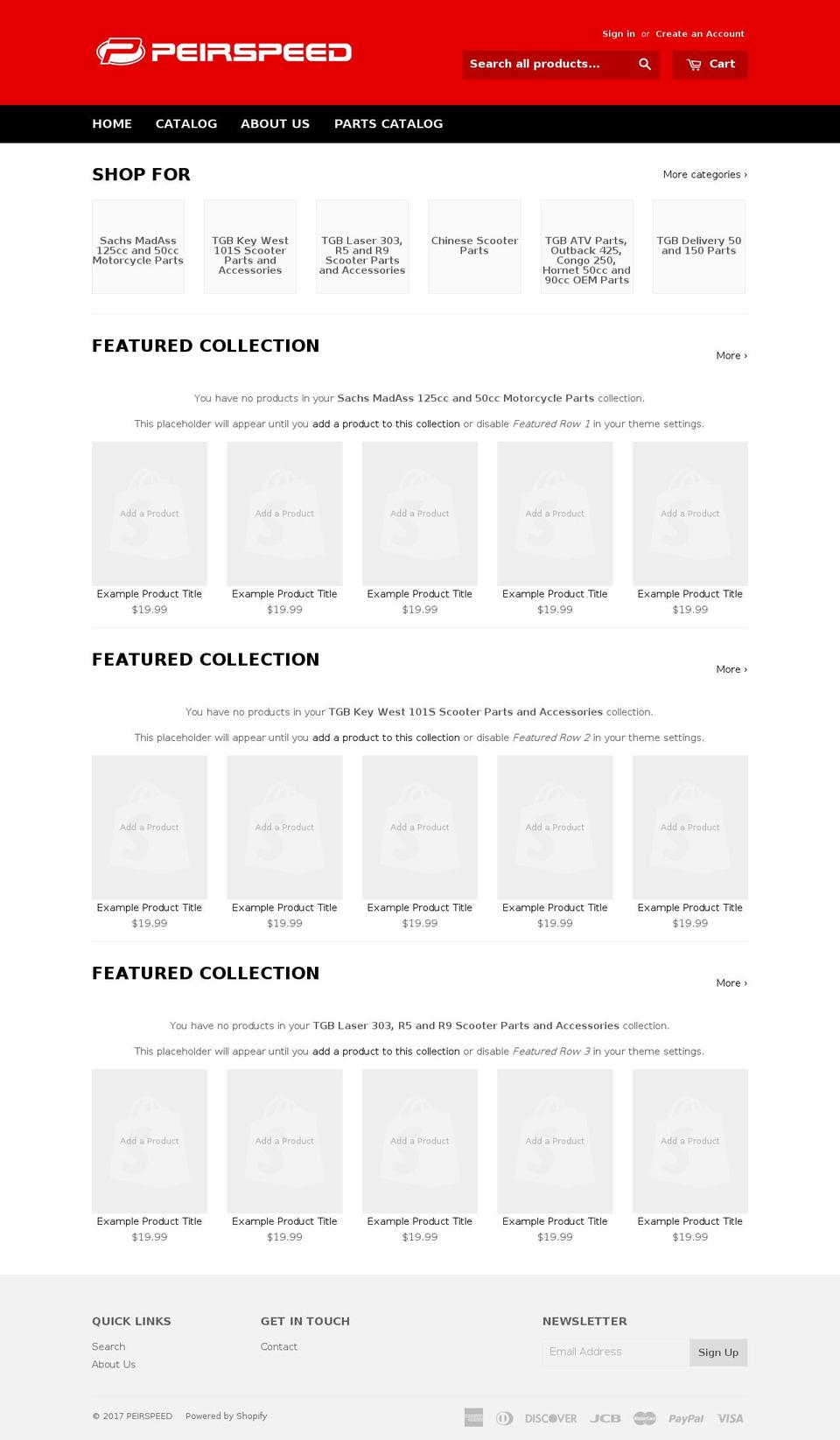 scooter-parts.com shopify website screenshot