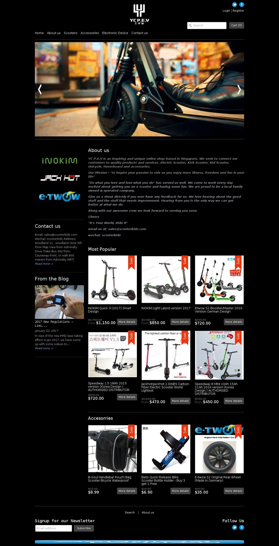 scooterkidz.com shopify website screenshot